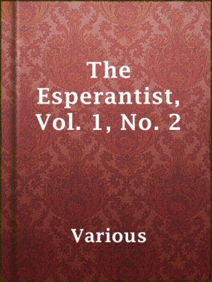 cover image of The Esperantist, Vol. 1, No. 2
